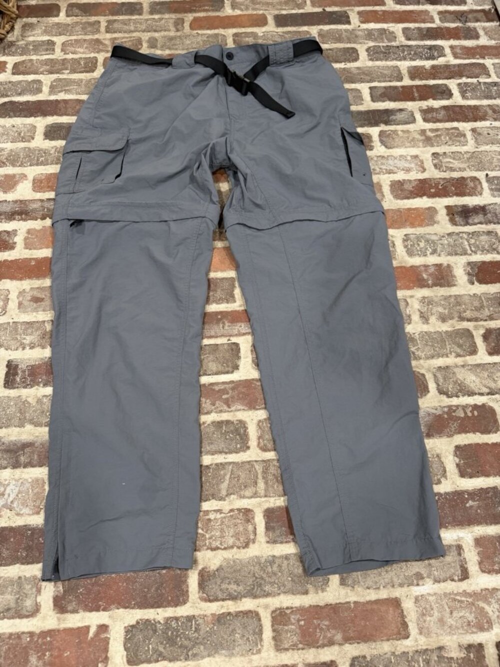 Magellan Fish Gear Convertible Cargo Pants Shorts Men 2XL Gray MagRepel Nylon